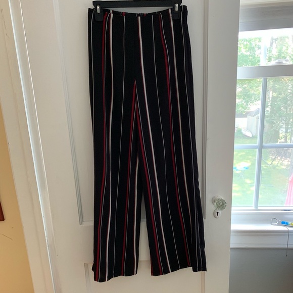 Forever 21 Flare Leg Striped Pants - Picture 1 of 3